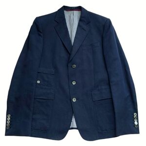 GUCCI Cotton Linen Blend Blazer Jacket Navy Blue New size 50 IT